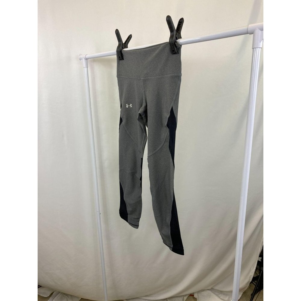Under Armour Heatgear Women's Fashion Ankle Crop Leggings (Grey/Black, S) NEW - Picture 5 of 6